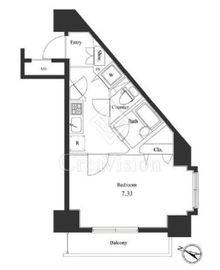 ヴェルト新宿 705 間取り図