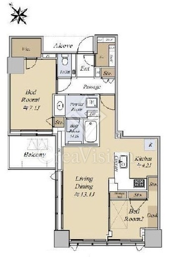 スカイフォレストレジデンス　タワー&スイート 5階 間取り図