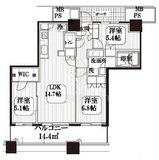 パークタワー横浜ステーションプレミア 34階 間取り図