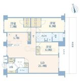 グランドステージ大井町 1階 間取り図