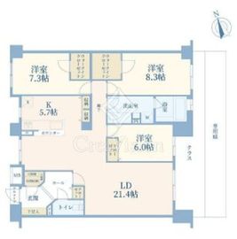 グランドステージ大井町 1階 間取り図