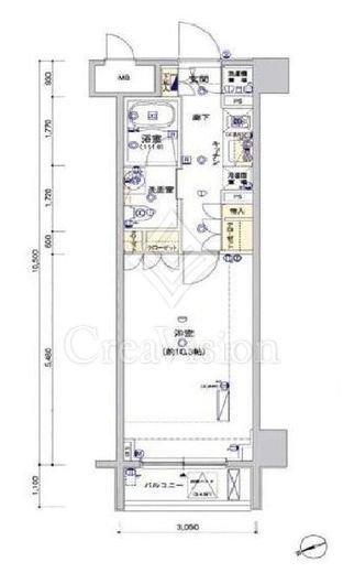 フィース水天宮前 7階 間取り図