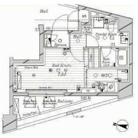 メインステージ中目黒 5階 間取り図