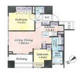 クレヴィア中目黒 2階 間取り図