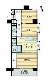 ライオンズマンション練馬 10階 間取り図