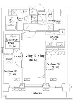 パークアクシス辰巳ステージ 1004 間取り図