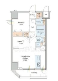 パレ・ド・ルピナス南千住3 2階 間取り図