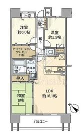 クレストシティレジデンス 14階 間取り図
