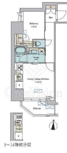 ブリリアイスト錦糸公園 701 間取り図