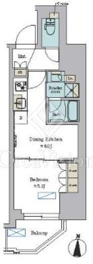 ブリリアイスト錦糸公園 604 間取り図