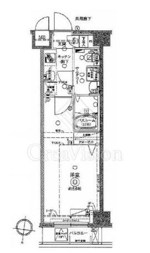 クレヴィスタ豊洲ベイサイド 3階 間取り図