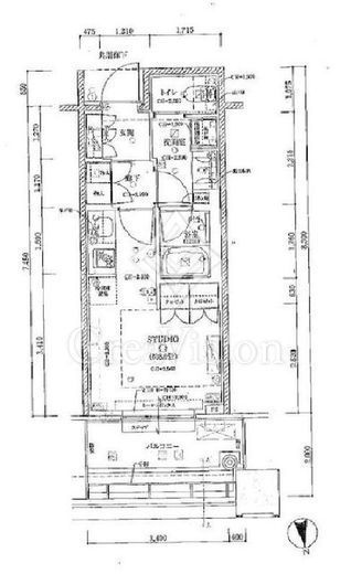白金ザ・スカイ 4階 間取り図