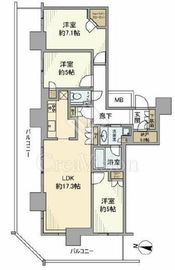 プラウドタワー練馬 13階 間取り図