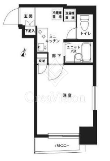 ヴェルステージ日本橋人形町 2階 間取り図