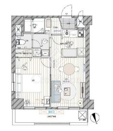 ライオンズマンション新富町 6階 間取り図