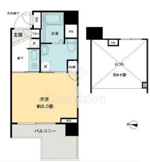 スタジオスクエア住吉 301 間取り図