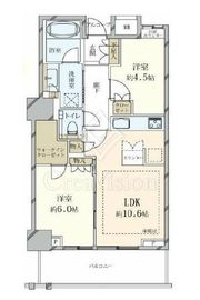 プラウドタワー武蔵小金井 16階 間取り図