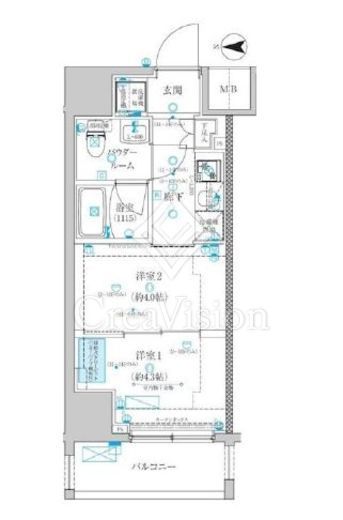 スパシエ蒲田グランドタワー 2階 間取り図