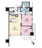 シティハウス中目黒ステーションコート 2階 間取り図