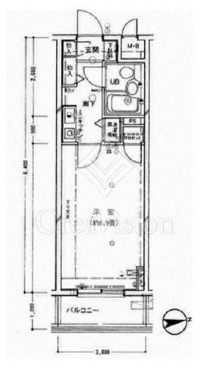 東急ドエルアルス早稲田 4階 間取り図