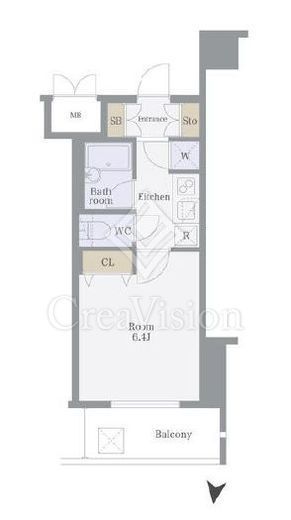 パレステュディオ田町 5階 間取り図