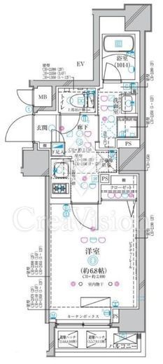ディアレイシャス市谷薬王寺 11階 間取り図