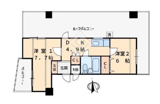 ニッコー落合パレイシャル 4階 間取り図
