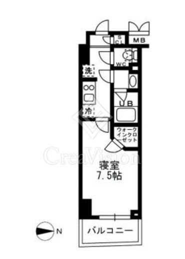 レジディア亀戸 1404 間取り図