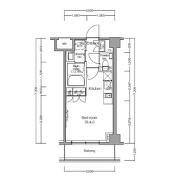 ディームス麻布狸穴町 403 間取り図