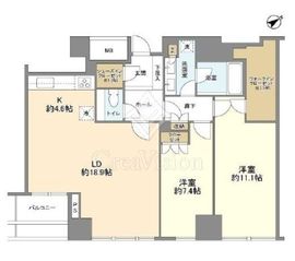 青山ザ・タワー 20階 間取り図