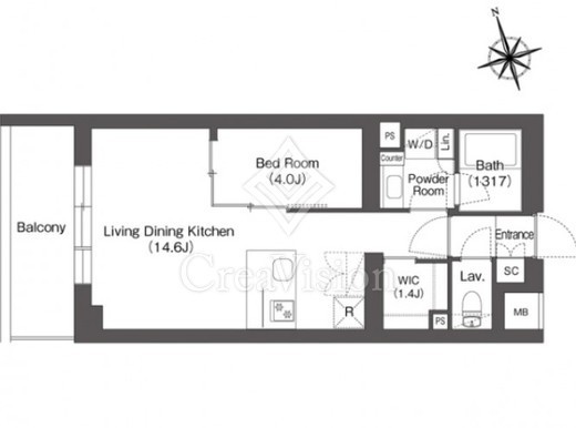 ルーウェ東大泉 409 間取り図