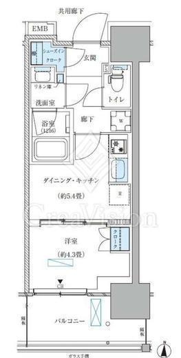 パークアクシス西大島コンフォートスクエア 1102 間取り図