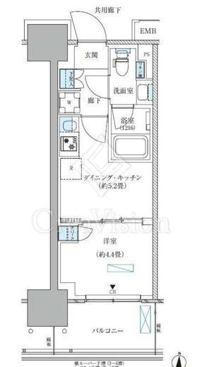 パークアクシス西大島コンフォートスクエア 1105 間取り図