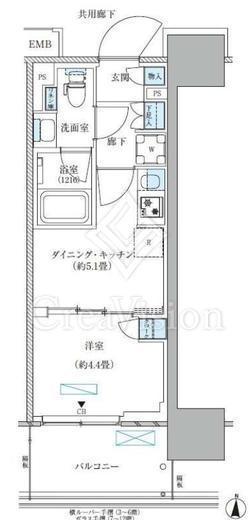 パークアクシス西大島コンフォートスクエア 1106 間取り図