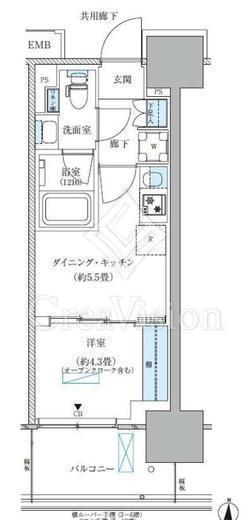 パークアクシス西大島コンフォートスクエア 1112 間取り図