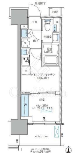 パークアクシス西大島コンフォートスクエア 1114 間取り図