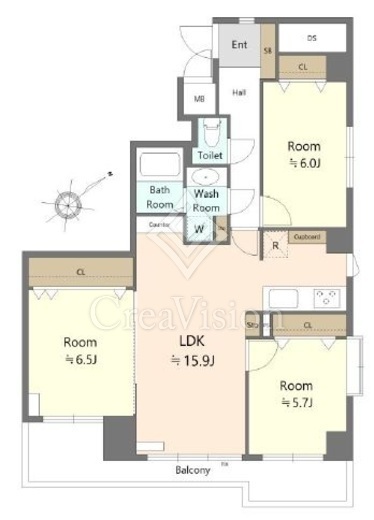 ジェム赤羽アドバンスドシティ 6階 間取り図