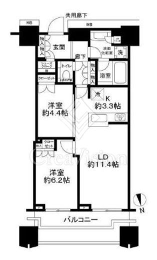 富久クロスコンフォートタワー(Tomihisa Cross)  9階 間取り図