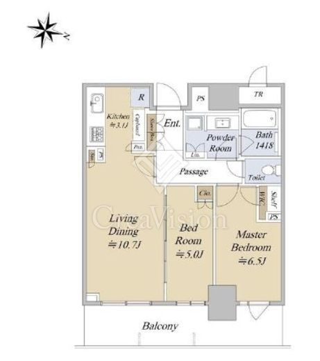 パークタワー西新宿 21階 間取り図