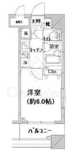 セルカディア港区芝浦 5階 間取り図