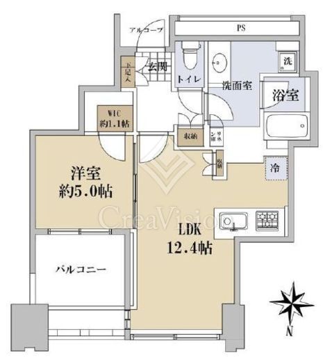 ワールドシティタワーズ ブリーズタワー 39階 間取り図