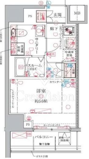 クレヴィスタ横浜関内 6階 間取り図