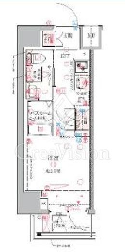 クレヴィスタ横浜関内 8階 間取り図