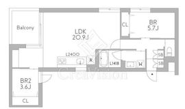 グランデュオ中野7 (GranDuo Nakano7) 204 間取り図
