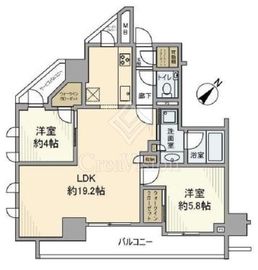 アトラス西日暮里道灌山 9階 間取り図