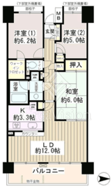 板橋仲宿パーク・ホームズ 8階 間取り図