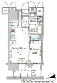 パークアクシス上野グレイスコート 502 間取り図