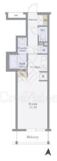 日神デュオステージ中野坂上 2階 間取り図