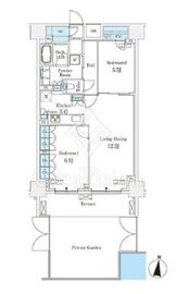 フロンティアレジデンス錦糸公園 107 間取り図