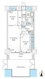 フロンティアレジデンス錦糸公園 108 間取り図